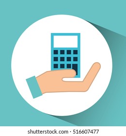 hand calculator finance icon vector illustration eps 10