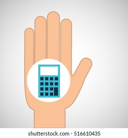 hand calculator finance icon vector illustration eps 10
