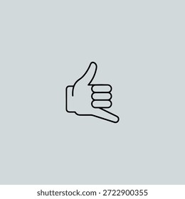 Hand call gesture icon flat vector design.