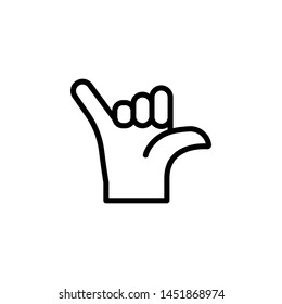 Hand call gesture outline icon. Element of hand gesture illustration icon. signs, symbols can be used for web, logo, mobile app, UI, UX