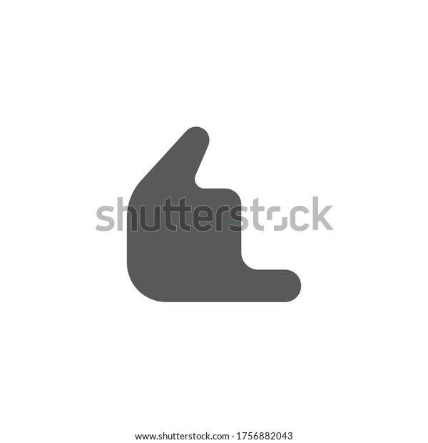 Hand Call Gesture Vector Icon Symbol Stock Vector (Royalty Free ...