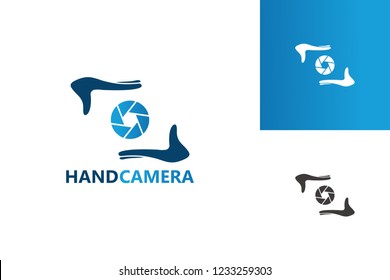 Hand camera Logo Template Design Vector, Emblem, Design Concept, Creative Symbol, Icon