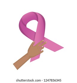 hand with campaign ribbon