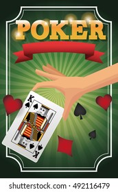 Hand and Cards of Poker design