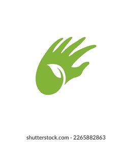 cuidado manual de vuelta al diseño de iluminación de iconos del logotipo del vector de naturaleza 