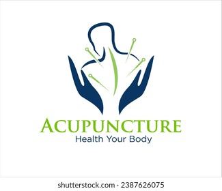 hand care body acupuncture logo designs for medical traditional logo