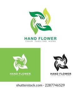 Hand care design template, Help each other Logo Icon