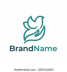 Hand Care Dove Logo Design