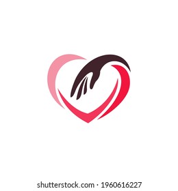 Hand care flat logo template ready for use