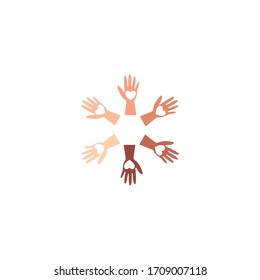Hand Care, Help social charity Logo Template vector icon business