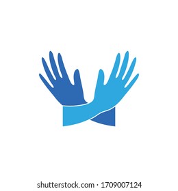 Hand Care, Help social charity Logo Template vector icon business