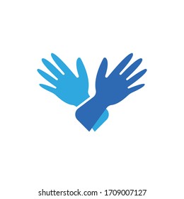 Hand Care, Help social charity Logo Template vector icon business