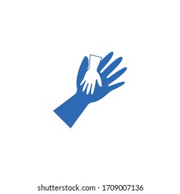 Hand Care, Help social charity Logo Template vector icon business
