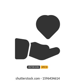 hand care icon in filled style. Vector logo design template. Modern design icon, symbol, logo and illustration. Vector graphics illustration and editable stroke. Isolated on white background.