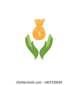 Hand care icon logo vector illustration