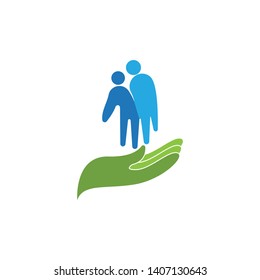 Hand care icon logo vector illustration
