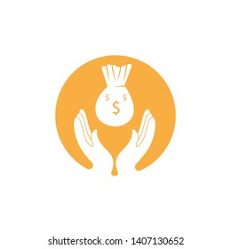 Hand care icon logo vector illustration