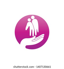 Hand care icon logo vector illustration