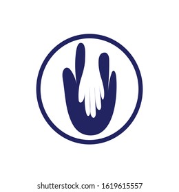 hand care icon logo vector