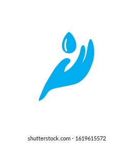 hand care icon logo vector