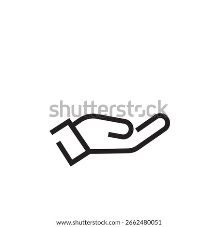 hand care icon outline editable stroke line drawing eps