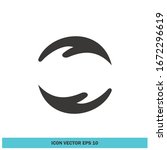 hand care icon symbol design element company logo template vector eps10