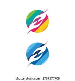 Icono de atención de mano Diseño de ilustración de vector de plantilla