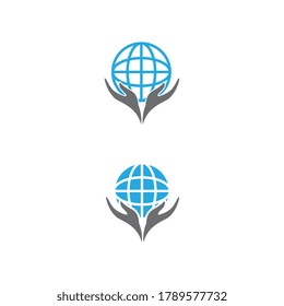 Icono de atención de mano Diseño de ilustración de vector de plantilla
