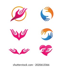 Icono de atención de mano Diseño de ilustración de vector de plantilla