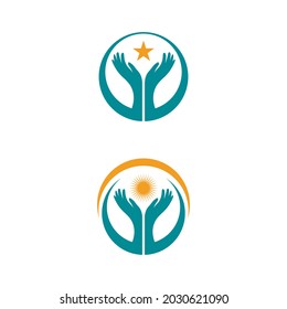 Hand Care icon Template vector illustration design