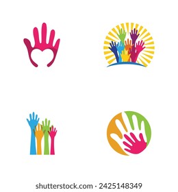 Hand Care icon Template vector illustration design