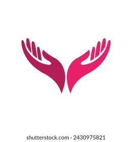 Icono de cuidado de la mano Plantilla de ilustración vectorial diseño