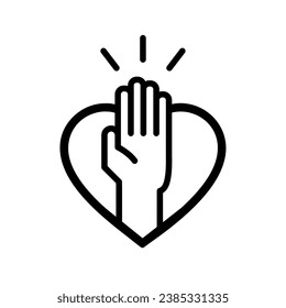 hand care icon vector isolated