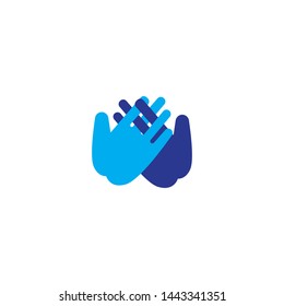 Hand care logo, adoption, network  symbols template icon