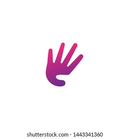 Hand care logo, adoption, network  symbols template icon