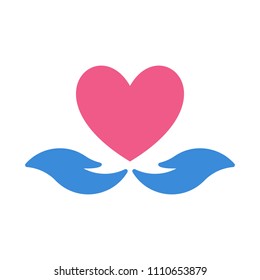 Hand care logo design template concept for company 