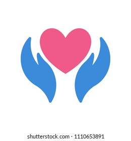 Hand care logo design template concept for company 