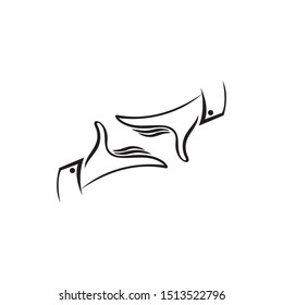 hand care logo design template