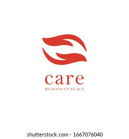 hand care logo design template. hand care vector icon illustration