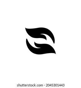 plantilla de diseño del logotipo de cuidado manual. Ilustración del vector