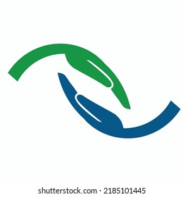 hand care logo design template. hand care vector icon illustration
