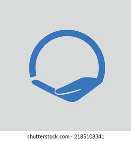 hand care logo design template. hand care vector icon illustration
