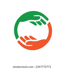 hand care logo design template. hand care vector icon illustration