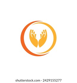 hand care logo design template. hand care vector icon symbol