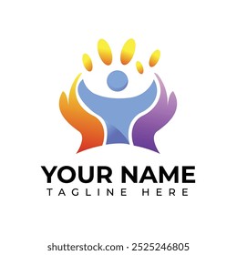 hand care logo design template. hand care vector icon illustration