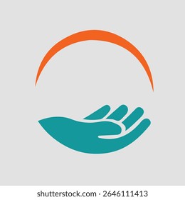 hand care logo design template. hand care vector icon illustration
