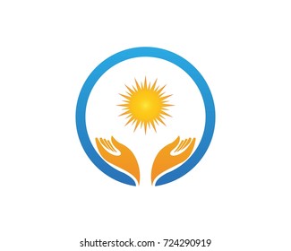 Hand Care Logo Design Template