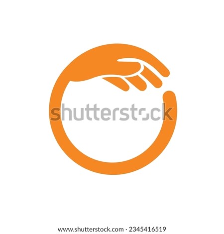 hand care logo design template. hand care vector icon illustration
