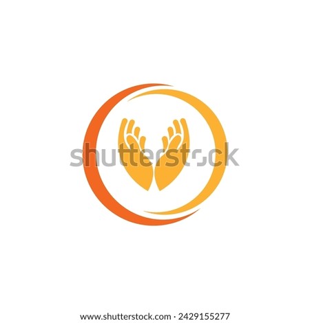 hand care logo design template. hand care vector icon symbol