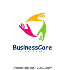 Design-Vektorgrafik des HandCare-Logos. Symbol. Vorlagendarstellung